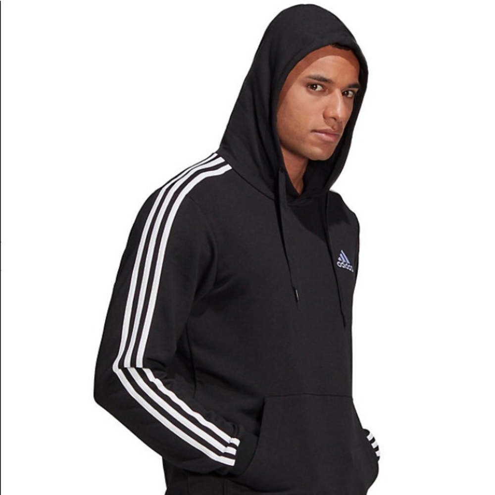 ADIDAS ESSENTIALS 3-STRIPES HOODIE MED-2XL NWT FACTORY SEALED $55